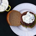 Greek Burger with Feta and Tzatziki