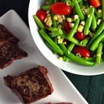 {15 Minute Dinner} Porcini Dusted Ribeye with Green Bean Salad