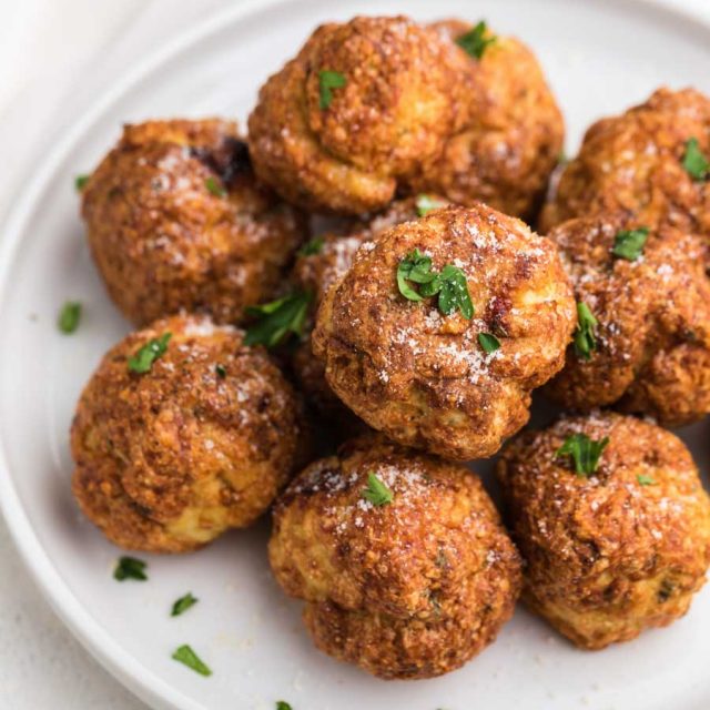 Super Easy Air Fryer Chicken Meatballs Healthy Delicious