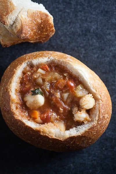 Seafood Chowder in Bread Bowls 1