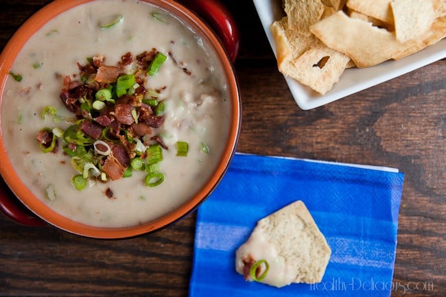 spicy bacon and scallion dip | healthy-delicious.com