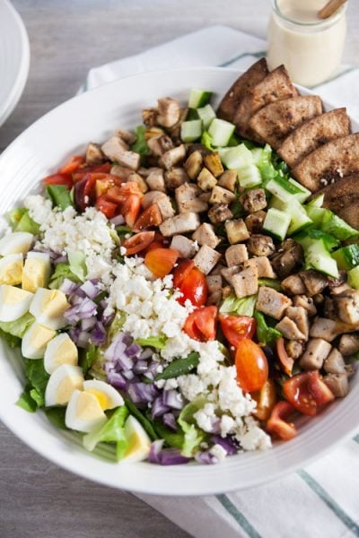 Middle Eastern Cobb Salad With Hummus Vinaigrette