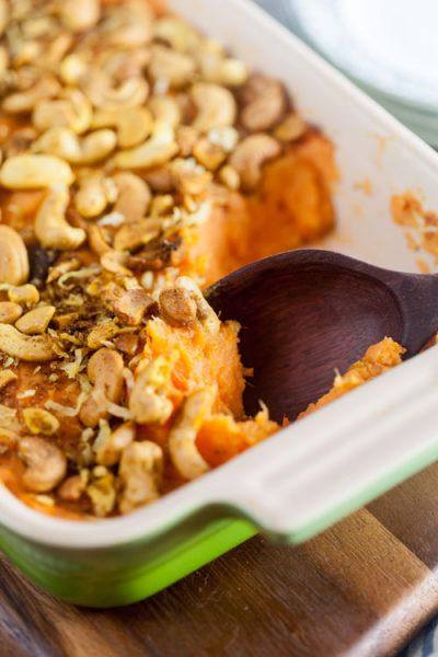 Healthy Sweet Potato Casserole With Curried Cashews | Healthy Delicious