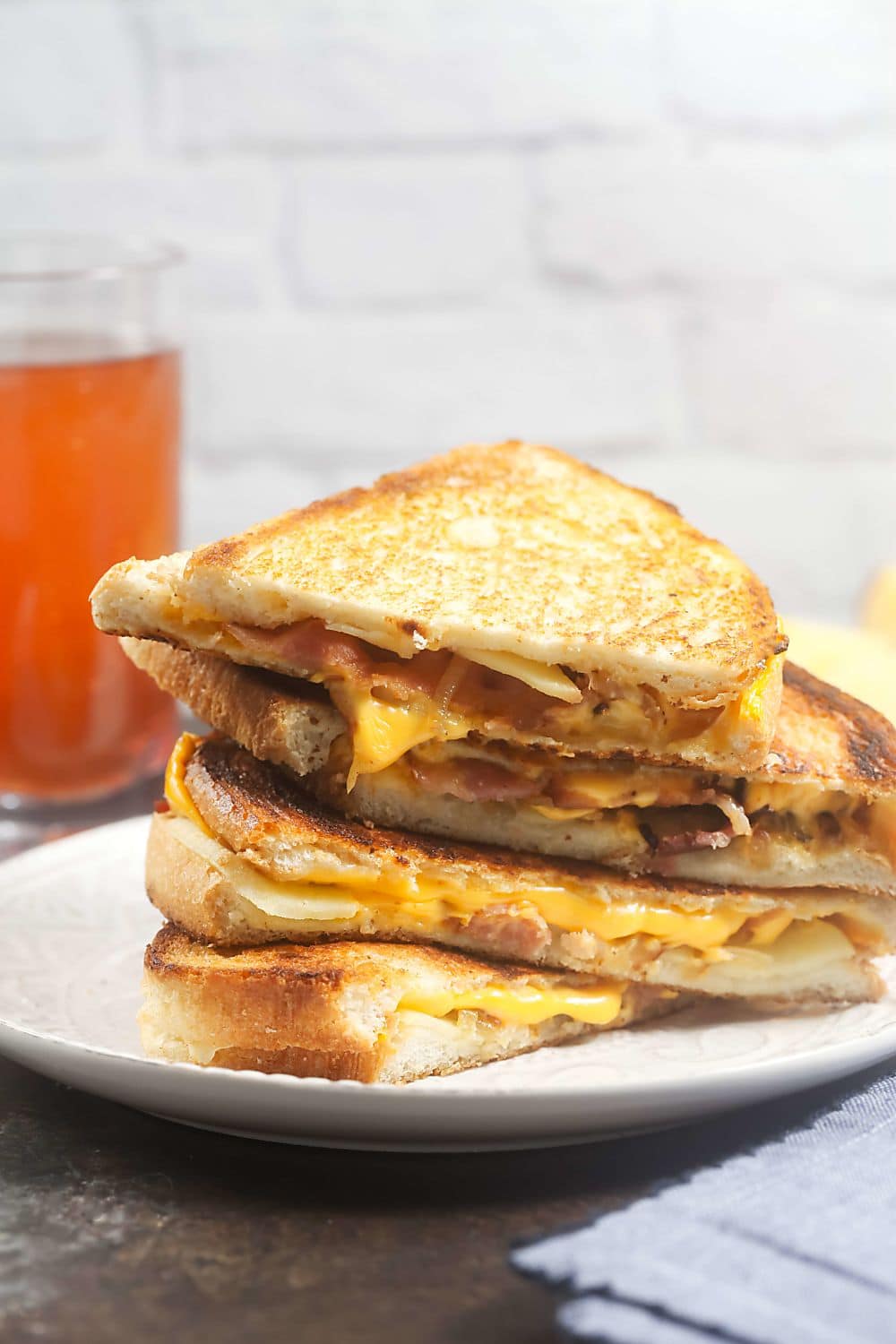 Fancy Grilled Cheese With Caramelized Onion, Apples, And Bacon (Lactose ...