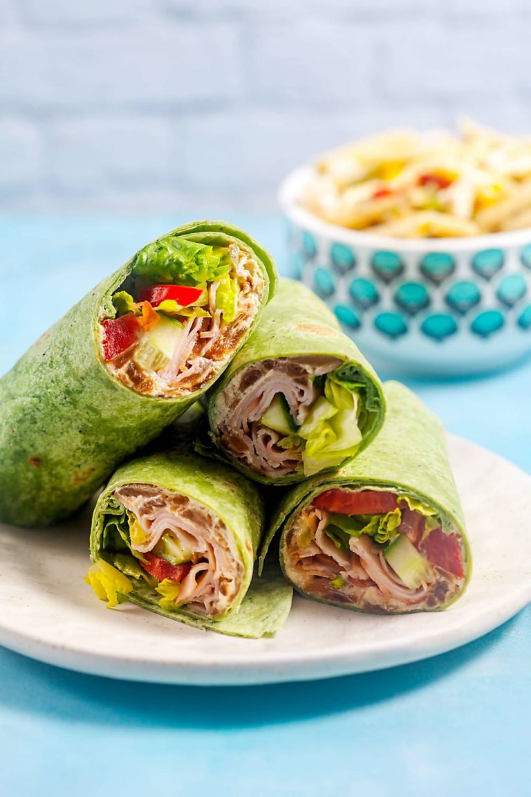 Easy Turkey Wraps With Caramelized Onion Goat Cheese Spread Healthy