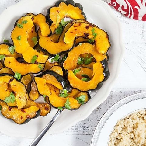 Honey Chipotle Roast Acorn Squash 