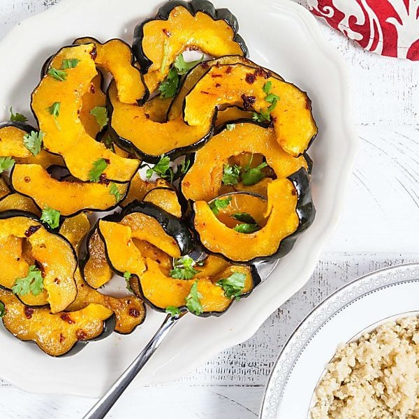 Honey Chipotle Roast Acorn Squash | Healthy Delicious