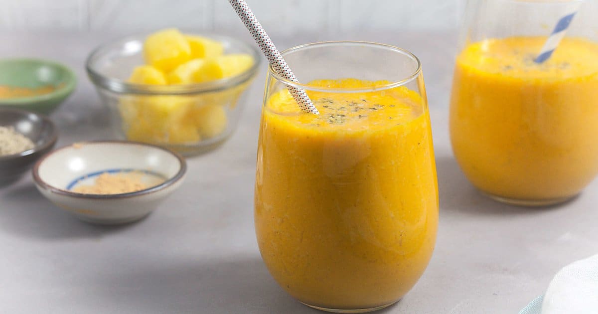 Orange Smoothie With Pineapple - Dizzy Busy and Hungry!