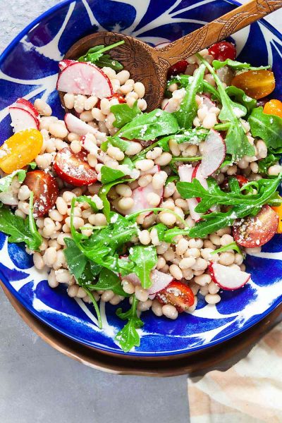 White Bean Salad With Lemon-Parmesan Dressing | Healthy Delicious