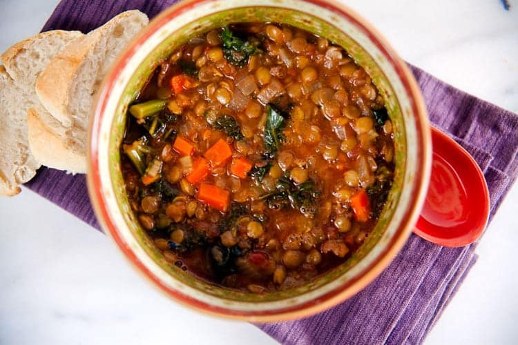 Lentil And Kale Soup With Merguez | Healthy Delicious