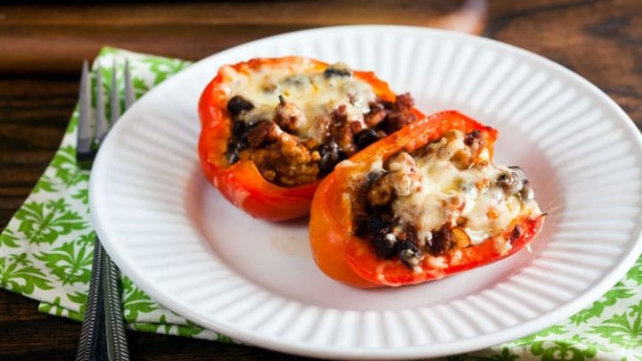 Turkey Taco Stuffed Peppers Healthy Delicious