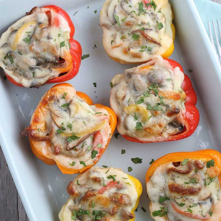 Keto Cheesesteak Stuffed Peppers Gluten Free Low Carb