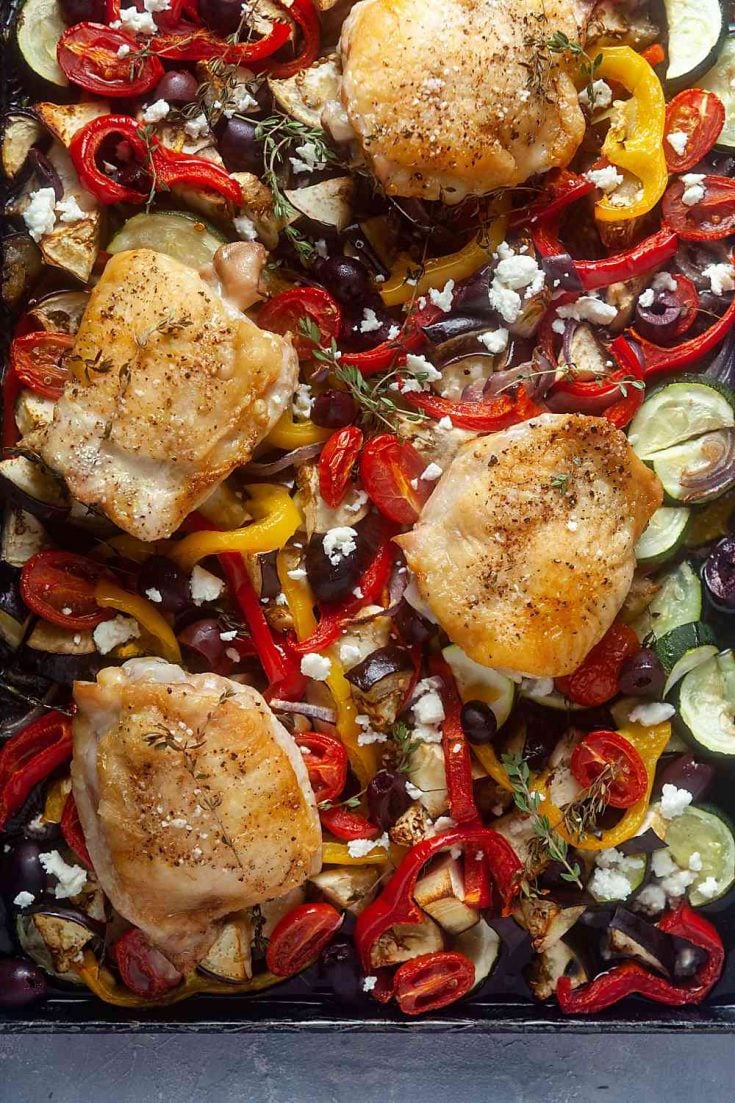 Sheet Pan Mediterranean Chicken Thighs (Low Carb, Whole 30, Gluten-Free ...