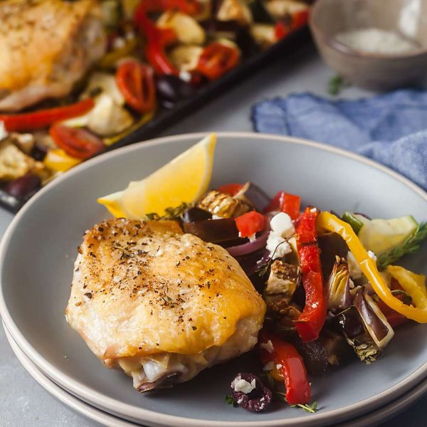 Sheet Pan Mediterranean Chicken Thighs (Low Carb, Whole 30, Gluten-Free ...