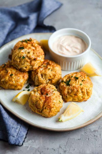 Best Baked Crab Cakes (Minimal Filler!) | Healthy Delicious