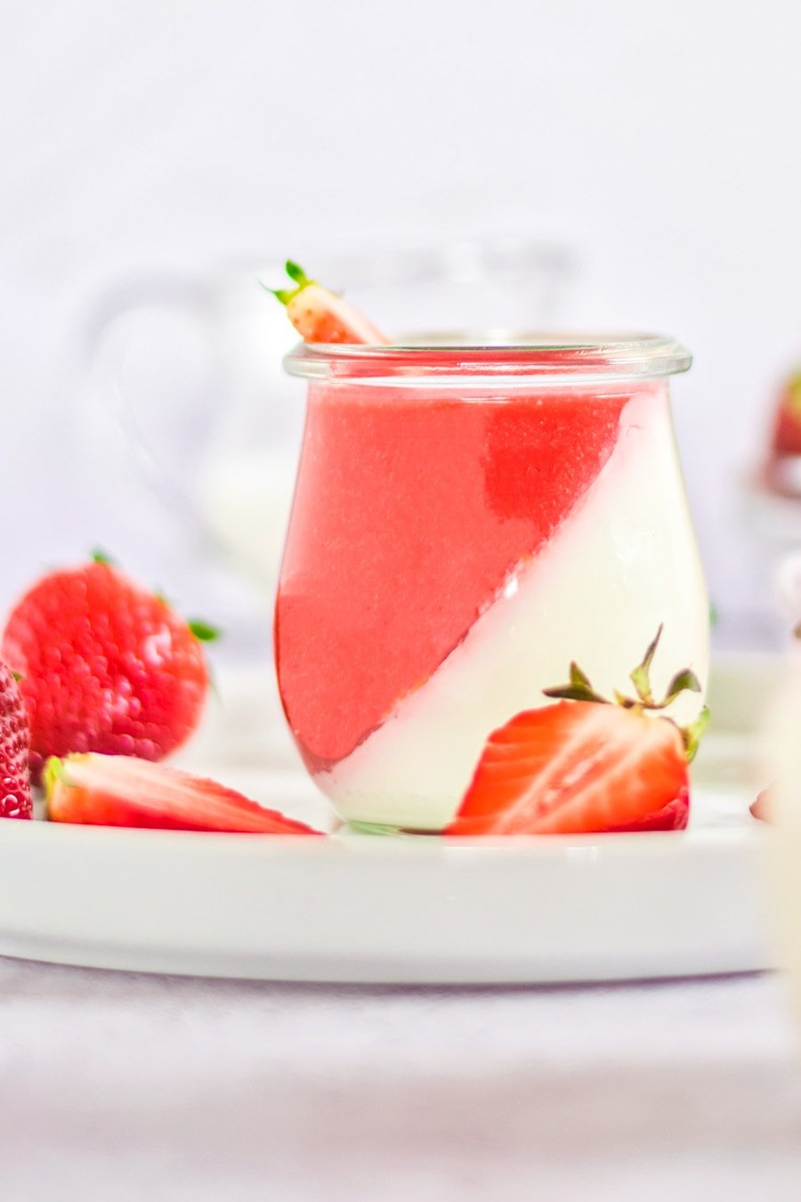 Strawberry Panna Cotta (Vegan, Diary Free, Sugar Free)