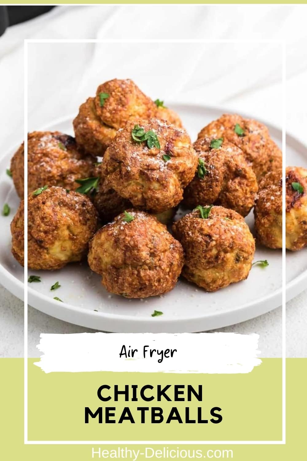 Super Easy Air Fryer Chicken Meatballs | Healthy Delicious